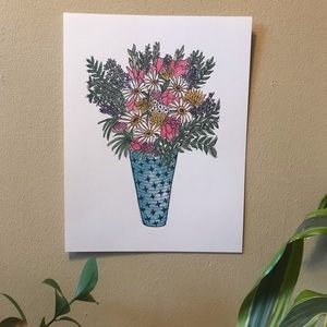 Original Art Piece signed numbered floral print